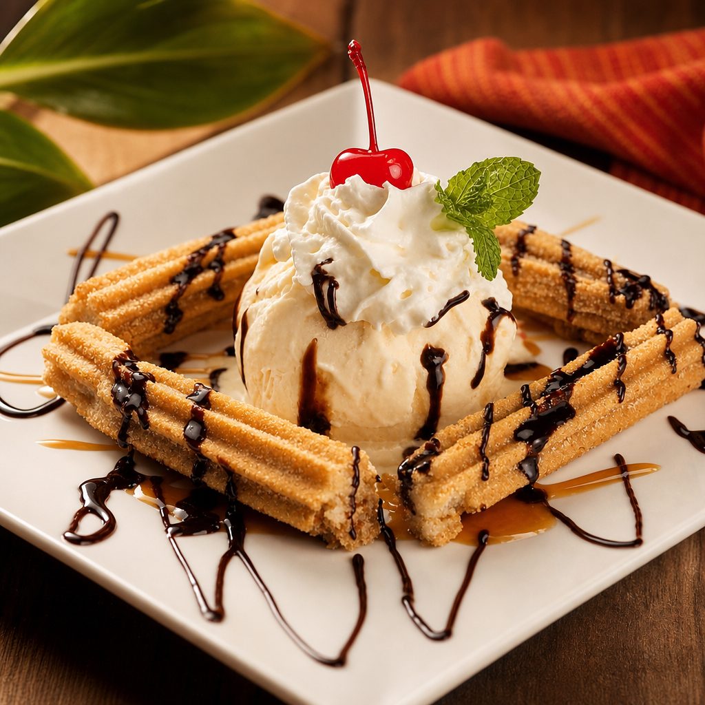 Churros w/ Ice Cream.