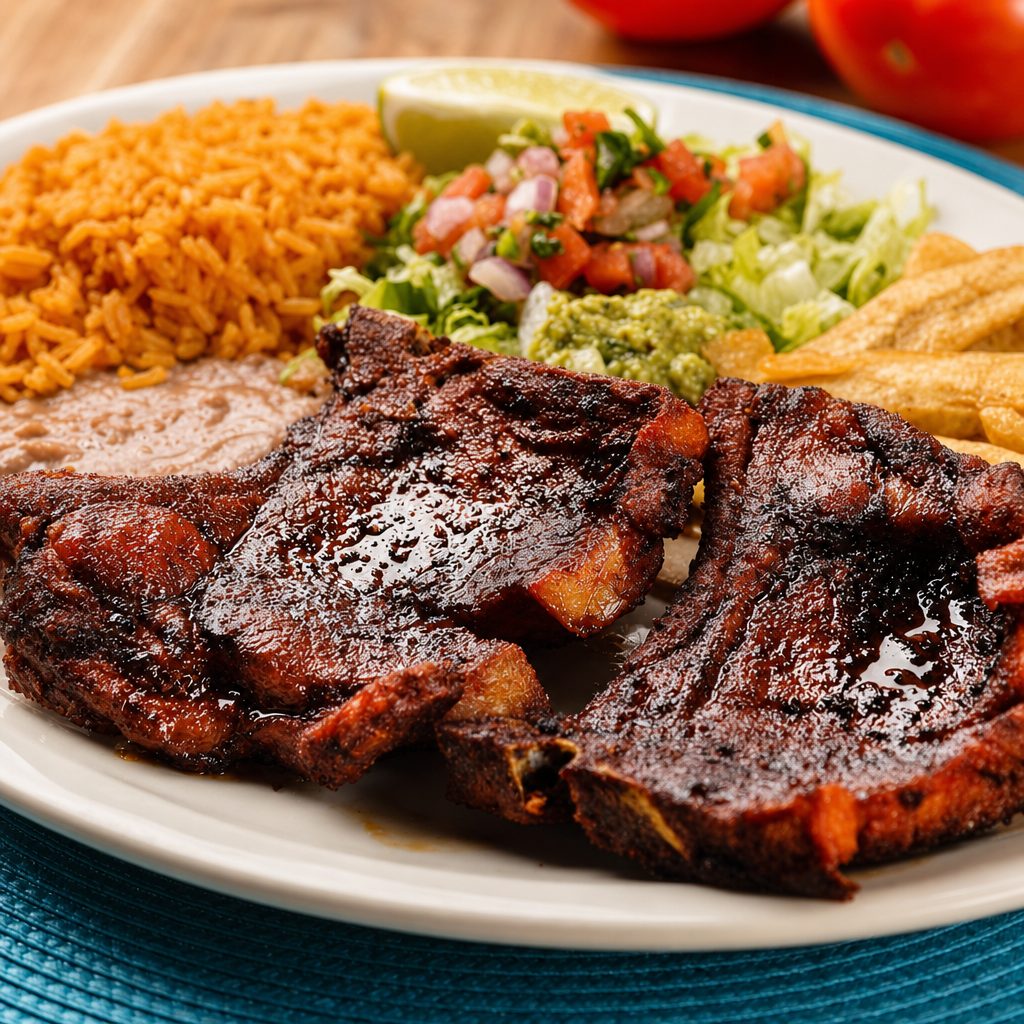 Chuletas con Tajadas.